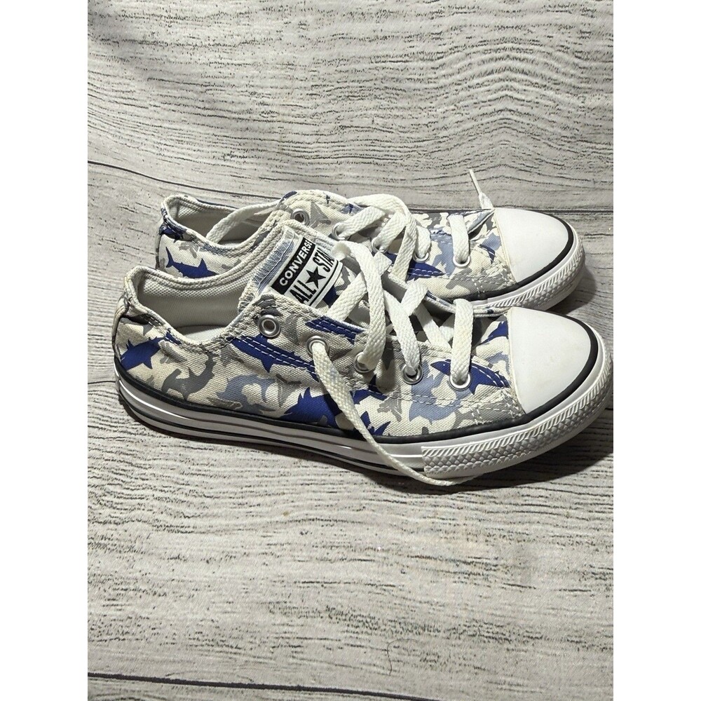Converse Chuck Taylor Shark All Star Blue White Youth Size 2